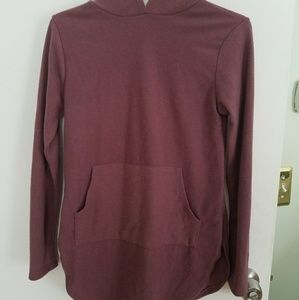 Mauve Long Fuzzy Hoody